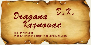 Dragana Kaznovac vizit kartica